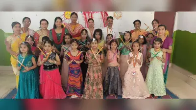 Giridih News:डीएवी सीसीएल में नवरात्रि समारोह, बच्चों ने मन मोहा