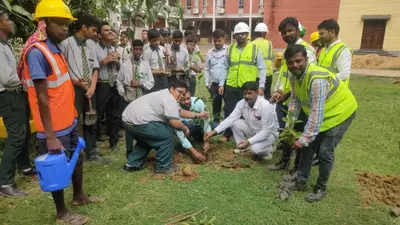 एल एंड टी कंपनी ने डीपीएस परिसर में किया पौधरोपण