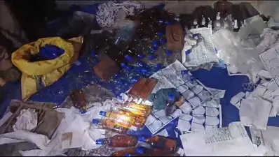 94.5 लीटर नकली शराब, स्प्रिट, स्टीकर व ढक्कन जब्त