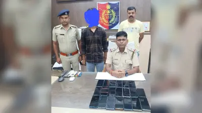 चोरी के 20 मोबाइल के साथ बदमाश गिरफ्तार