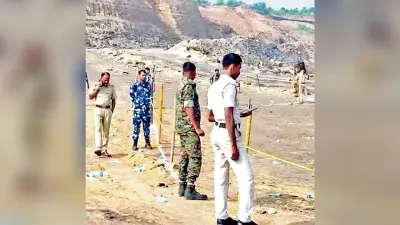 लोकपुर कोयला खदान का एसपी ने लिया जायजा