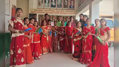 Samastipur News: मार्क इंटरनेशनल स्कूल में डांडिया उत्सव में झूमे बच्चे
