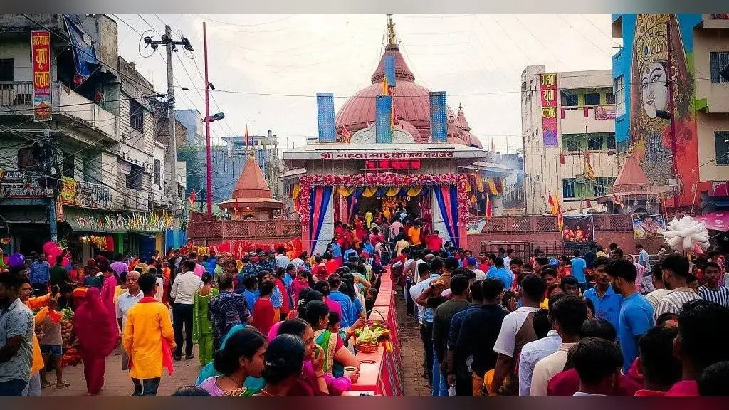 मंदिरों में दर्शन के लिए उमड़ रही भक्तों की भीड़