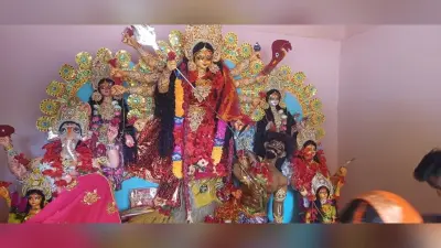 घाटीगढ़ दुर्गा मंदिर में महागौरी की हुई पूजा अर्चना