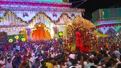 Giridih News:ग्रामीण क्षेत्र में हर्षोल्लास के साथ मना दुर्गोत्सव