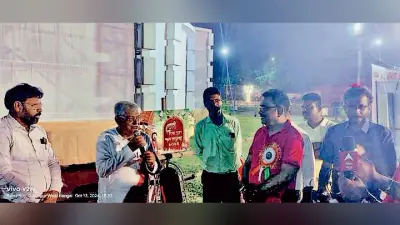 भाजपा के पूजा पंडाल में पहुंचे राज्य के मंत्री, लोग हुए हतप्रभ