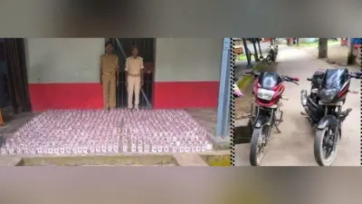 528 बोतल नेपाली शराब जब्त, तस्कर फरार