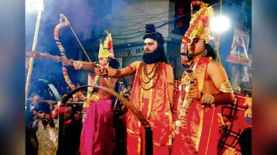 श्रीराम-भरत मिलन का दृश्य देख भावुक हुए नगरवासी