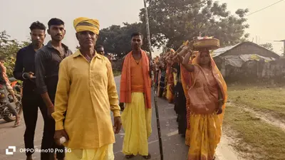 शरद पूर्णिमा पर निकाली कलश शाेभा यात्रा