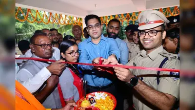नवनिर्मित जी प्लस थाना भवन का उद्घाटन