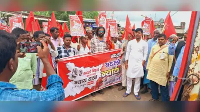 खैरा पहुंची न्याय पदयात्रा, सरकार पर साधा निशाना