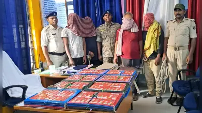 विदेशी शराब का 612 पीस टेट्रा पैकेट जब्त, चार तस्कर गिरफ्तार