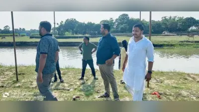 नगर पंचायत के कार्यपालक पदाधिकारी ने विभिन्न छठ घाटों को लिया जायजा