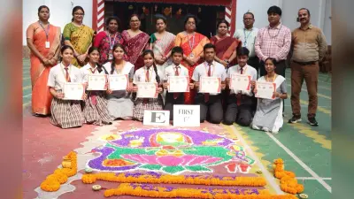 BOKARO NEWS: रंगोली प्रतियोगिता में दिखी भारतीय संस्कृति की झलक