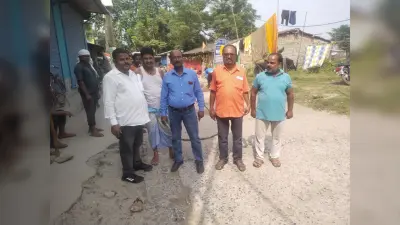 धोबीपट्टी से होकर गुजरनेवाली सड़क का निर्माण कार्य प्रारंभ