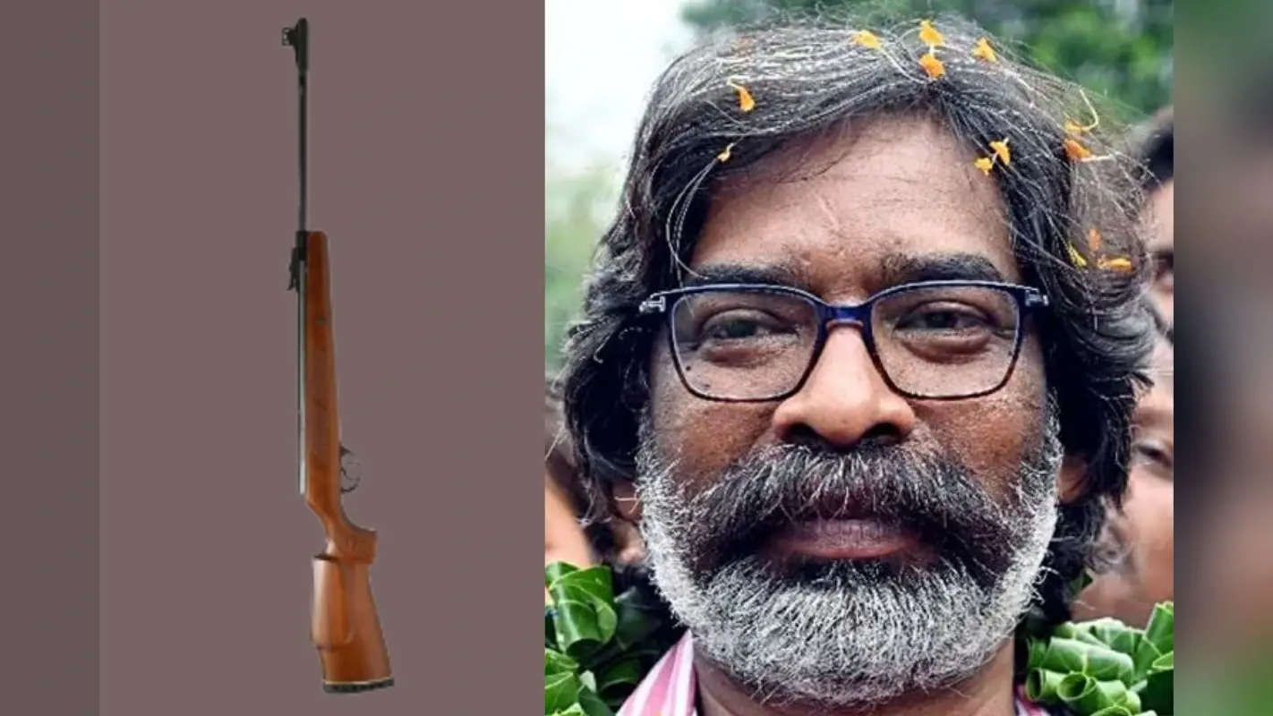 झारखंड मुक्ति मोर्चा के नेता हेमंत सोरेन के राइफल की कीमत कितनी है?