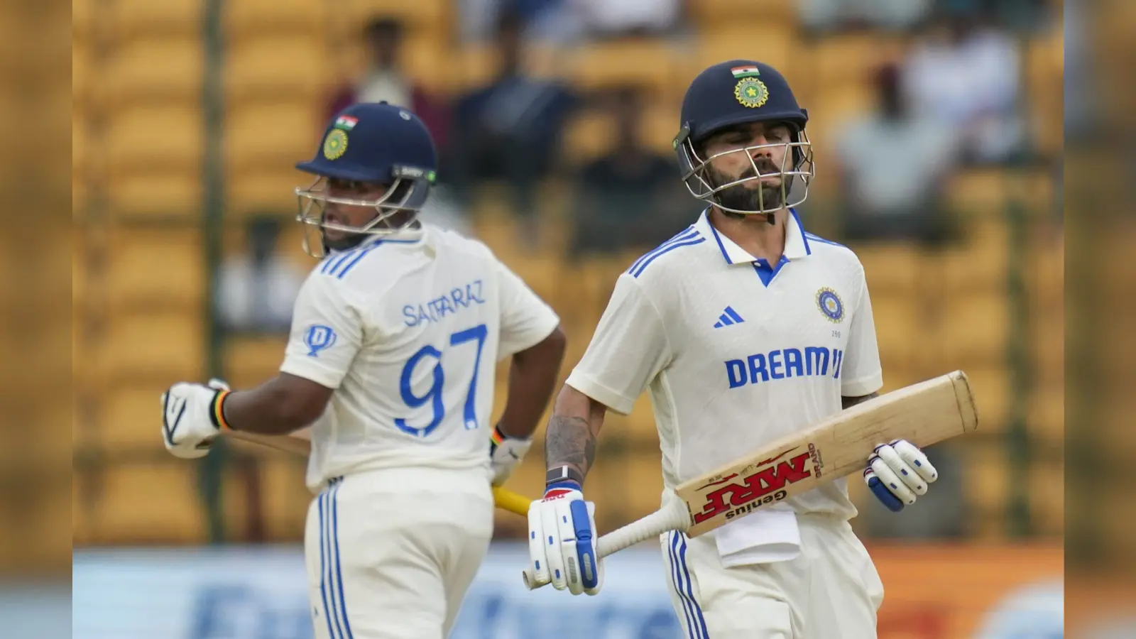 IND vs NZ: विराट कोहली और सरफराज ने कराई टीम इंडिया की वापसी, भारत अब भी 125 रन पीछे