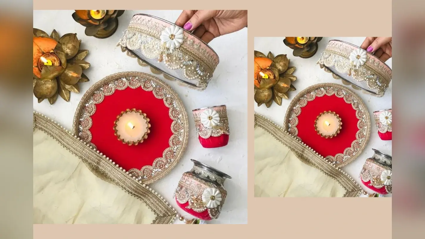 Karwa Chauth Thali Decoration Ideas: करवा चौथ पर ऐसे करें अपनी थाली को डेकोरेट – सबसे सुंदर होगी आपकी थाली