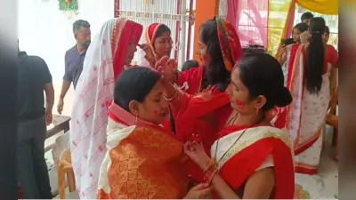 Vijayadashami: नवादा में नम आंखों से मां की हुई विदाई, विजयादशमी पर खेली गई सिंदूर की होली
