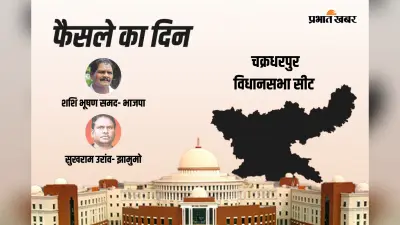 Chakradharpur Vidhan Sabha Result 2024: जेएमएम के सुखराम उरांव आगे, बीजेपी के शशिभूषण समद रहे पीछे