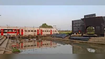 Giridih News : राजघाट पर वंदे भारत के मॉडल पर बनाया जा रहा है पुल