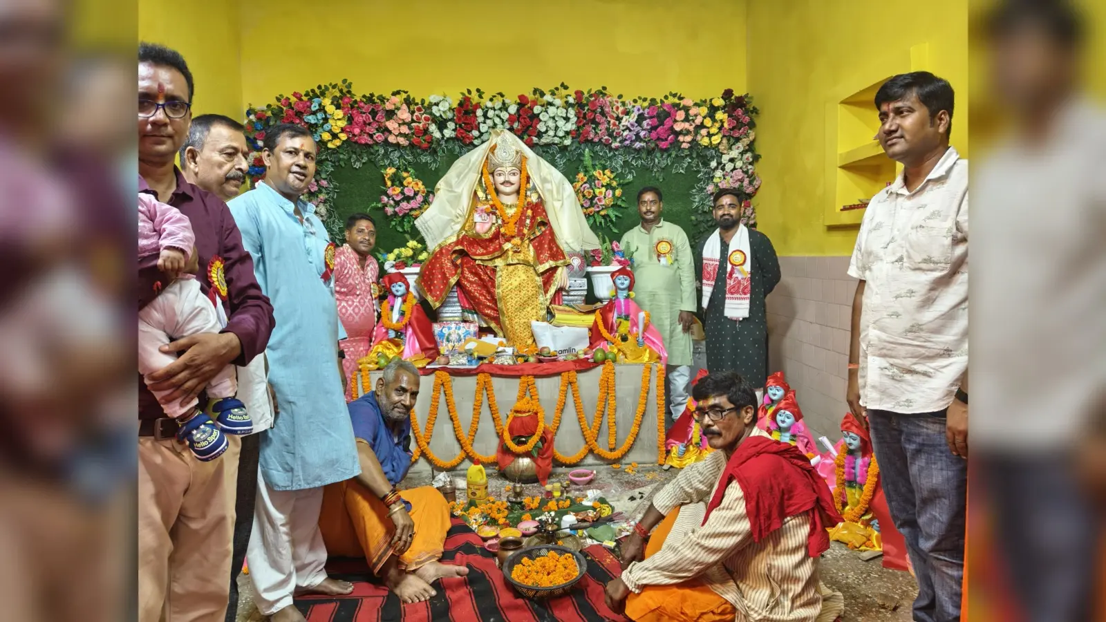 कायस्थ समाज ने की भगवान चित्रगुप्त की पूजा