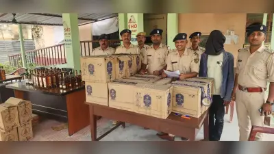 विदेशी शराब लदा पिकअप व चालक गिरफ्तार