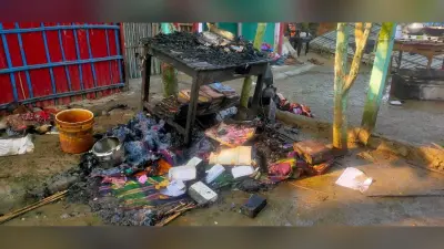 बियारपुर में आग लगने से दो घर जले