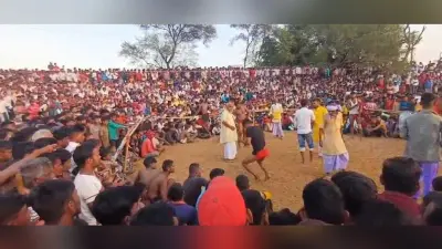 दांव-पेच दिखा कर पहलवानों ने दर्शकों का किया भरपूर मनोरंजन