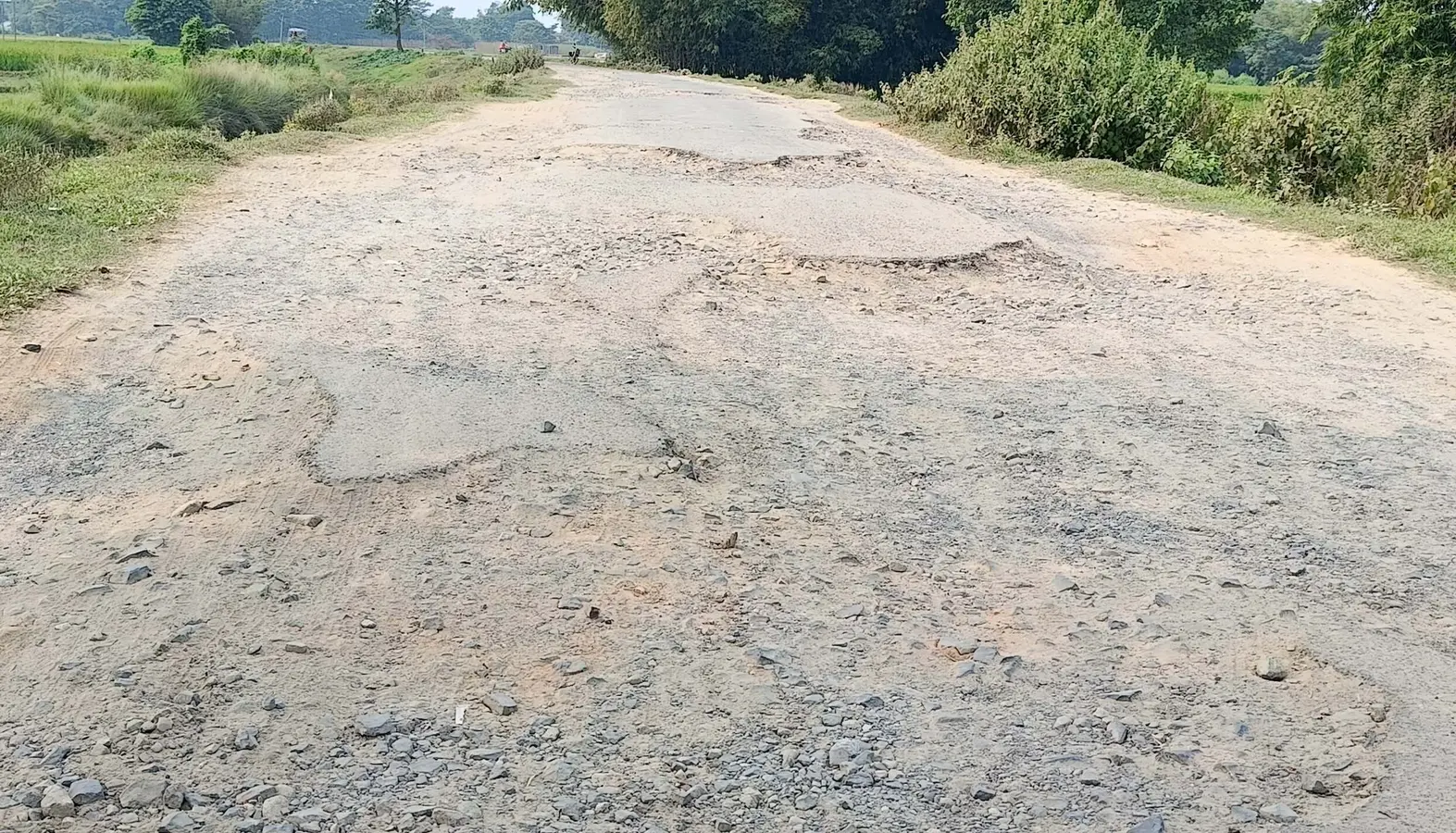 मीरपुर से शीशाबाड़ी तक सड़क जर्जर