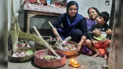 कार्तिक पूर्णिमा पर क्षेत्र में सामा चकेबा पर्व मनाया गया