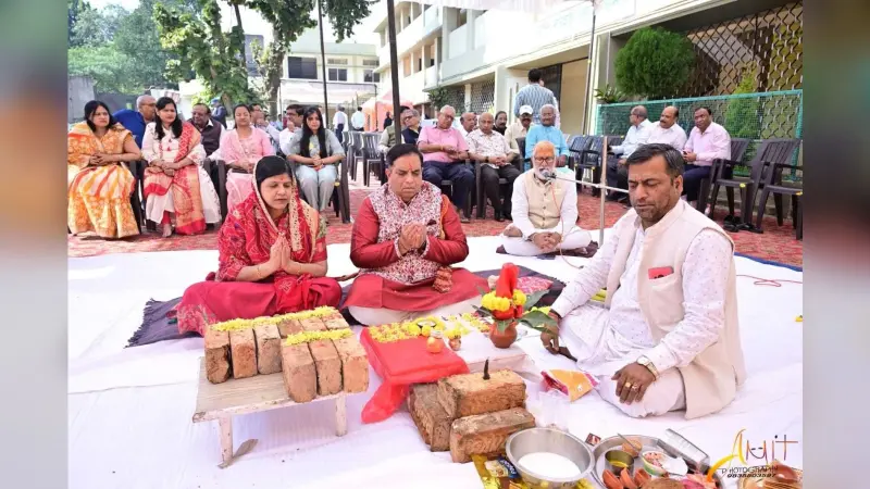 RANCHI NEWS : मारवाड़ी भवन में बनेगा बहुउद्देशीय भवन, भूमि पूजन संपन्न
