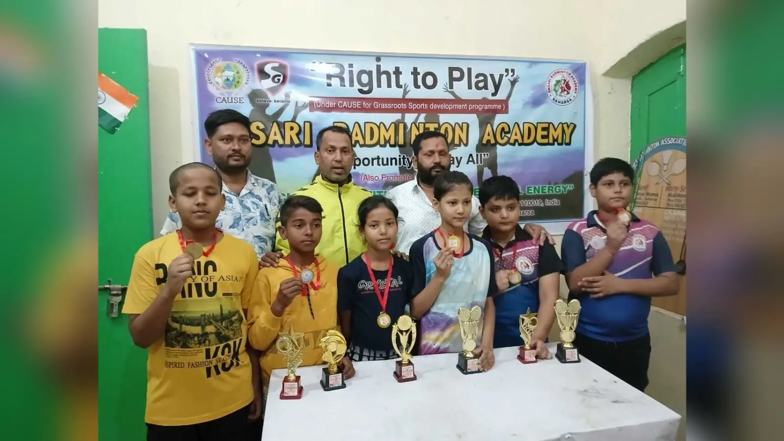 दो दिवसीय मिनी बैडमिंटन प्रतियोगिता में अंसारी बैडमिंटन एकेडमी के खिलाड़ियों का रहा दबदबा