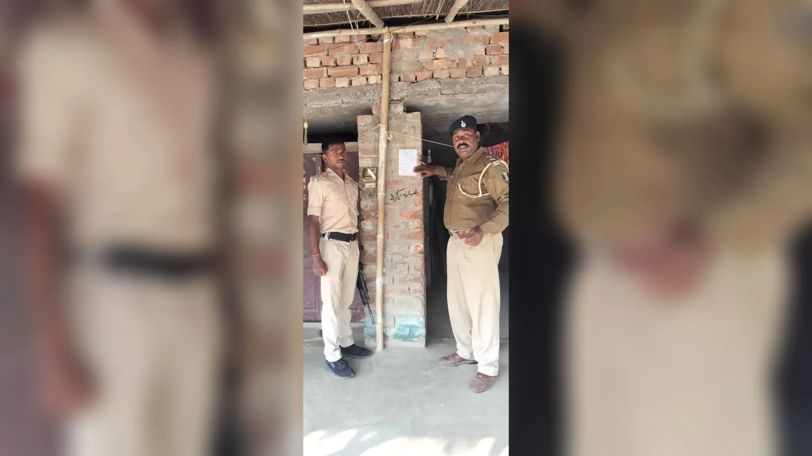 दुष्कर्म के आरोपित के घर पर चिपकाया इश्तेहार