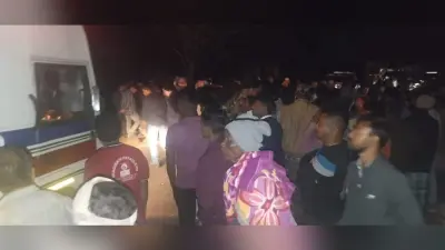 नारायणपुर के केंदुवाटांड़ में कंटेनर के धक्के से दो युवकों की मौत