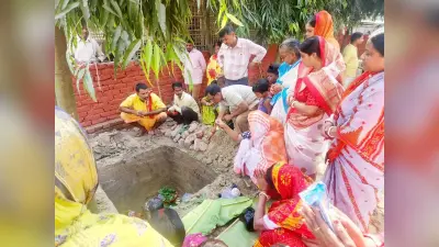 नानकार टोला में शिव मंदिर की रखी गयी आधारशिला