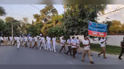 सांप्रदायिक सौहार्द्र व राष्ट्रीय एकता को ले एसएसबी ने निकाली रैली