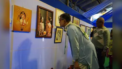 सत्संग नगर में उत्सृजी कला प्रदर्शनी का शुभारंभ