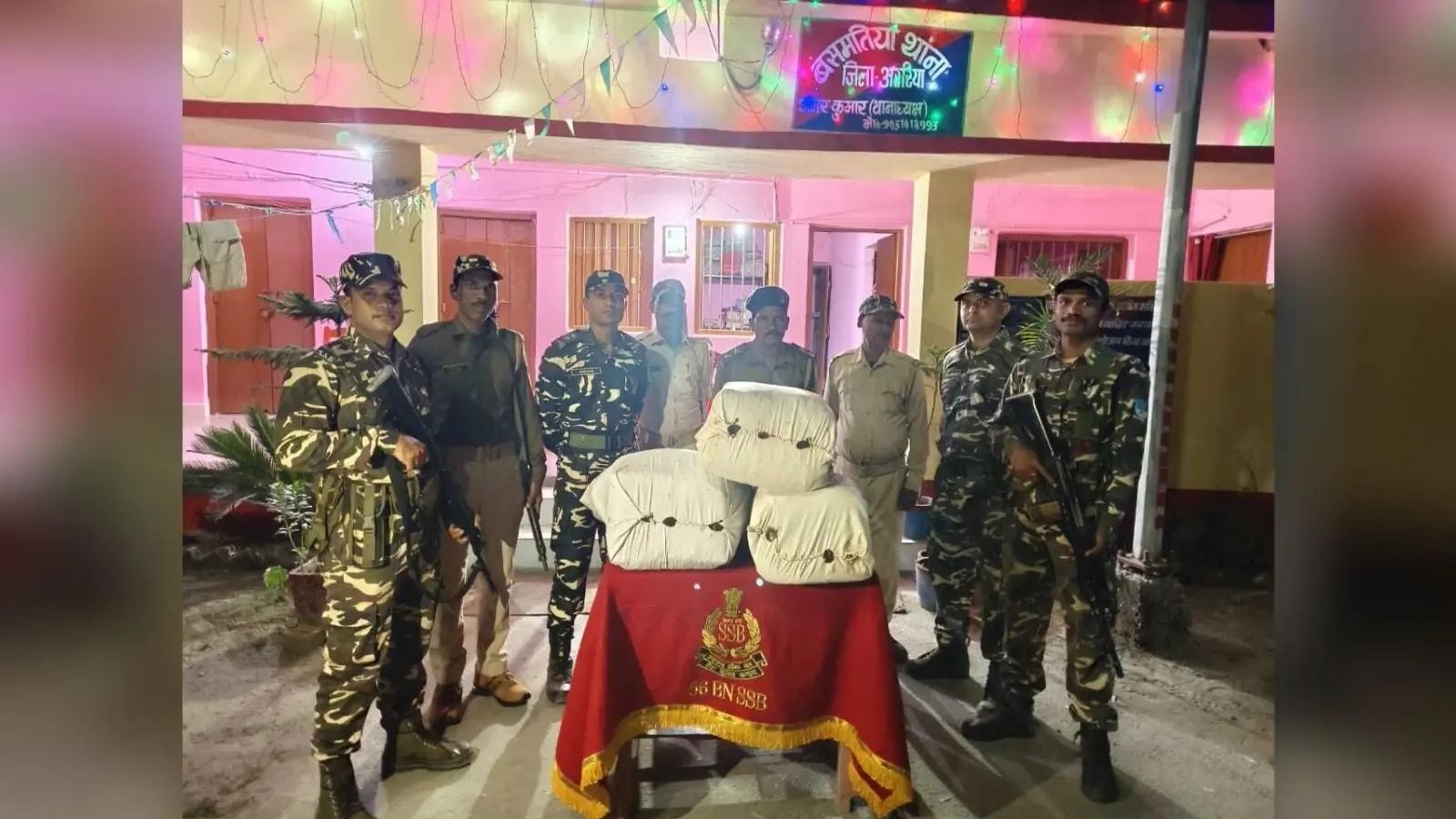 62 किलो गांजा जब्त, तस्कर फरार