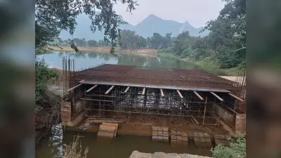 देवघर-बासुकिनाथ फोरलेन में निर्माणाधीन ब्रिज के छड़ में लगी जंग, सुधार करने का निर्देश