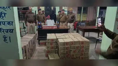 वाहन से 641 लीटर विदेशी शराब जब्त, दो गिरफ्तार
