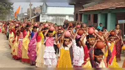 कलश यात्रा के साथ सात दिवसीय भागवत कथा शुरू