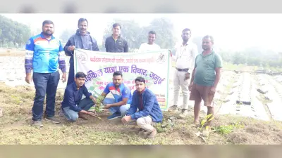 साइकिल यात्रा एक विचार मंच के सदस्यों ने किया पौधरोपण