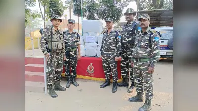 घास के ढेर से 200 किलो गांजा बरामद