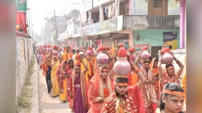 कलश शोभायात्रा के साथ श्री श्री 108 विष्णु महायज्ञ सह श्रीमद्भागवत कथा शुरू
