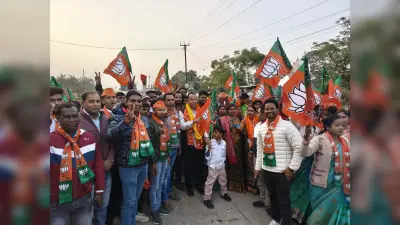 हटिया के नवनिर्वाचित विधायक ने रातू में निकाला विजय जुलूस