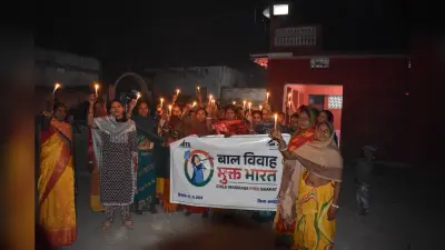 बाल विवाह मुक्त भारत को लेकर निकला कैंडल मार्च