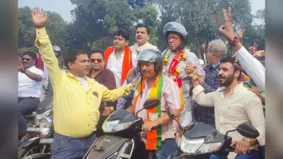 Jamshedpur News. सरयू राय के समर्थन में कदमा में निकली बाइक रैली
