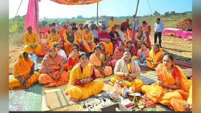 गायत्री शक्तिपीठ के निर्माण को लेकर भूमिपूजन