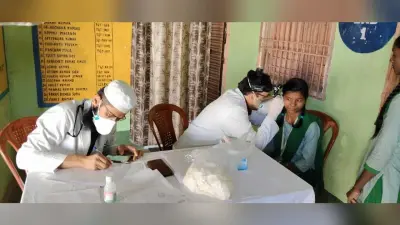 Deoghar news : एम्स के चिकित्सकों ने की देवीपुर के 120 स्कूली बच्चों की जांच, तैयार होगा डेटा